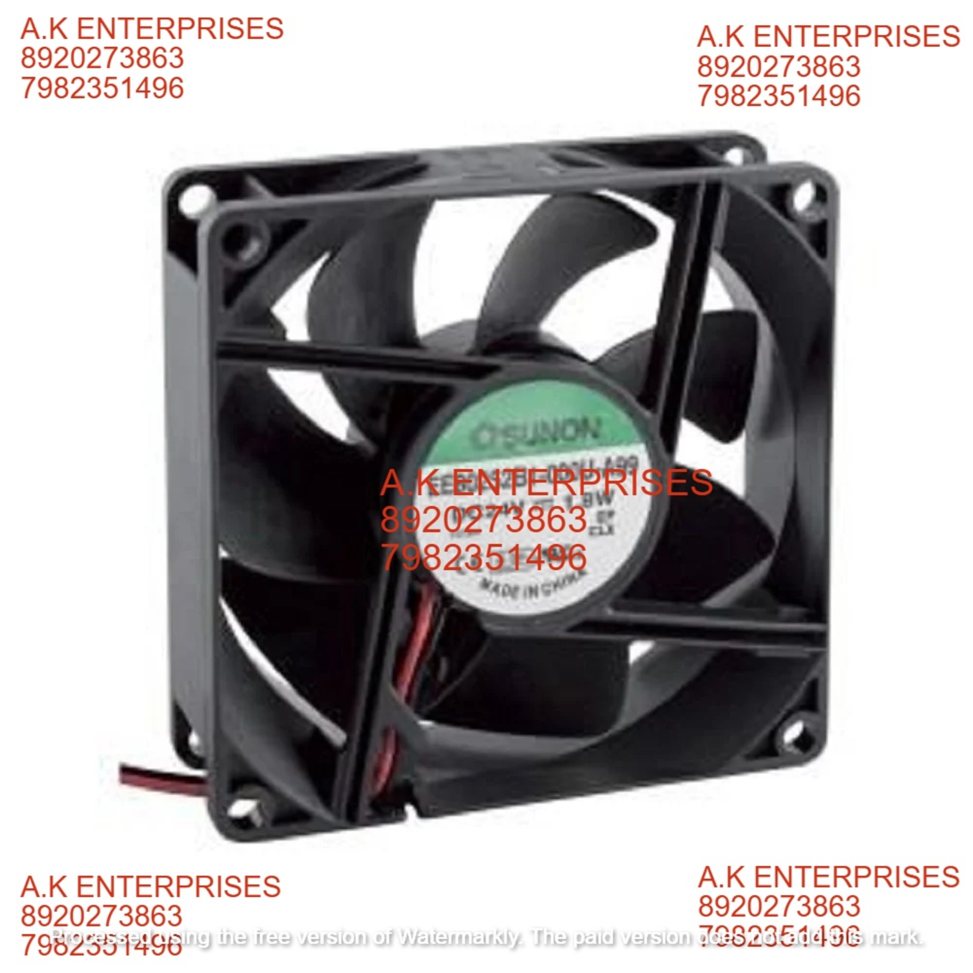 Sunon 1.8 W Ee80252b1-0000-a99 Cooling Fan, Size: 80 Mm X 80 Mm X 25 Mm, 24 V - Color: Black