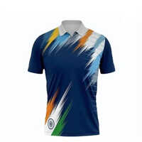 Sixhitters Sports T-shirt - Polyester Fabric, Size L, V-neck Collar, Short Sleeves, Customized Designs Available , Washable With Stylish Printed Pattern