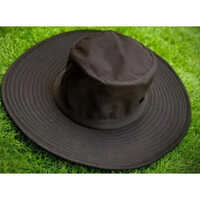 Sixhitters Black Cricket Hat - Cotton Material, Large Size, Black Color | Unisex Sports Cap, Washable, Customizable Logo