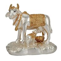 Silver Cow Statue - Height: 3 Inch (in)