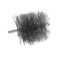 Twisted Wire Brush - Polished Steel, Various Sizes Available, Silver Nylon Bristles For Effective Industrial Cleaning
