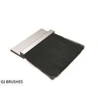 Channel Strip Brush - Durable Steel, Bristle Length Over 50mm, Strip Length 41-50 Inches, Medium Stiffness Black Nylon Bristles, Versatile Industrial Use