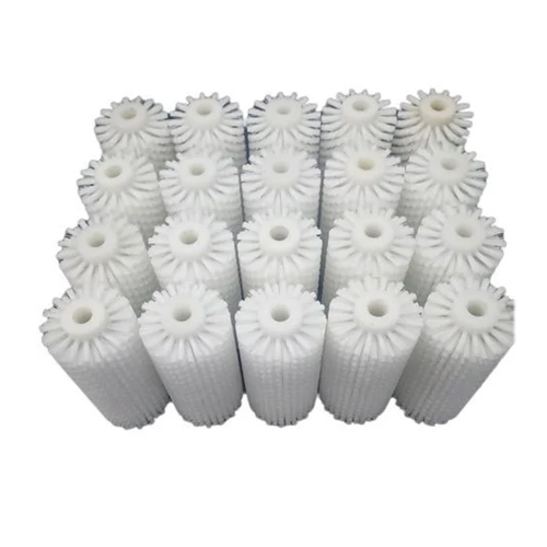 Textile Industrial Brush - Nylon and PP Base, 3 Meters Long , White Nylon Bristles with Medium Stiffness for Effective Surface Cleaning