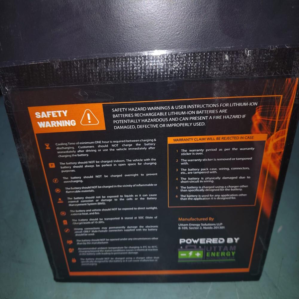 60V 20Ah Lithium Ion Battery Pack