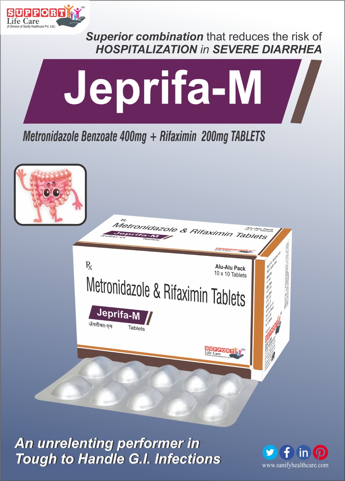Jeprifa M - Oral Suspension | Effective Treatment For Infectious Diarrhea In Adults And Children, Promotes Rapid Recovery And Rehydration