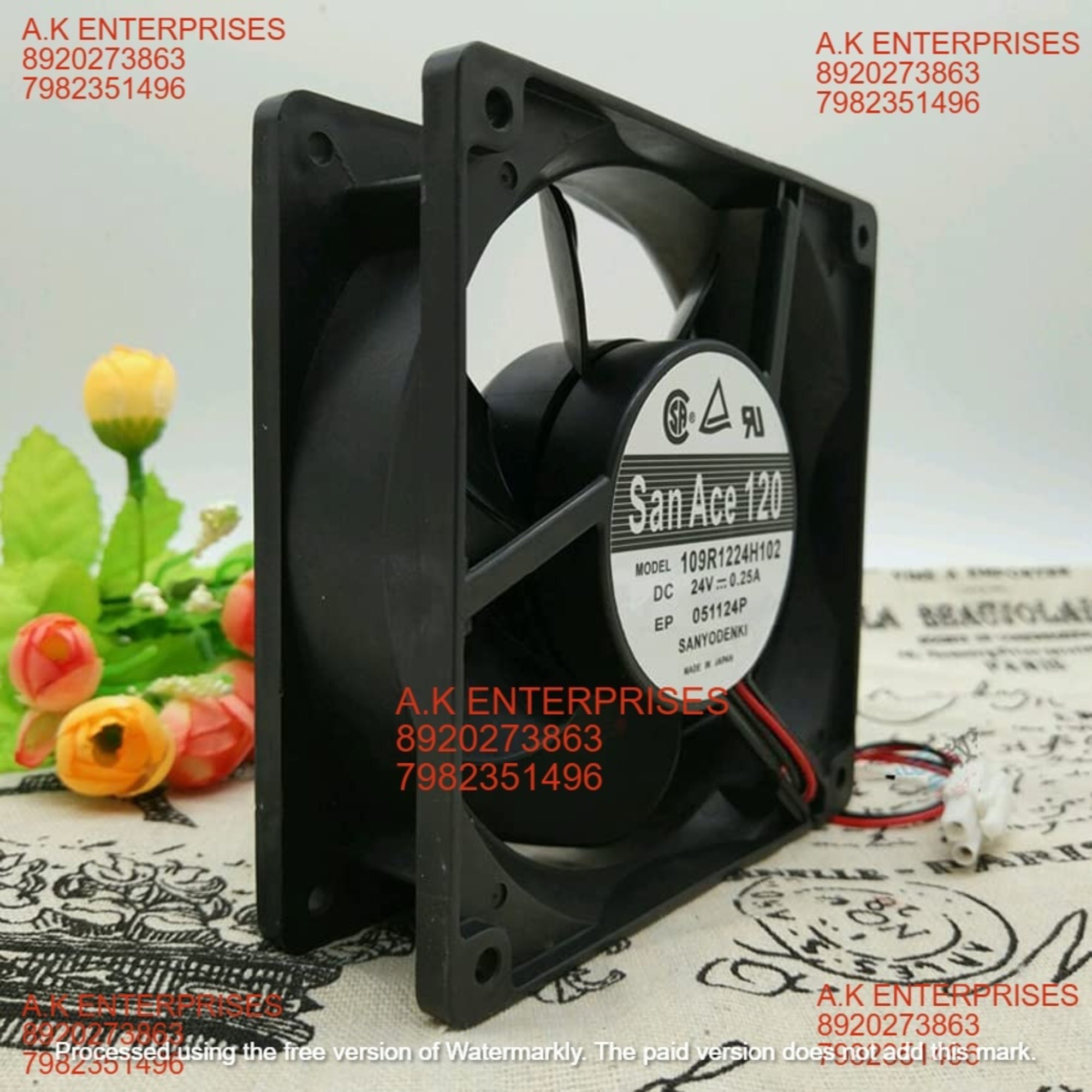 SanAce 109R1224H102 24V 0.25A 12cm 120*120*38 2line Inverter Cooling Fan