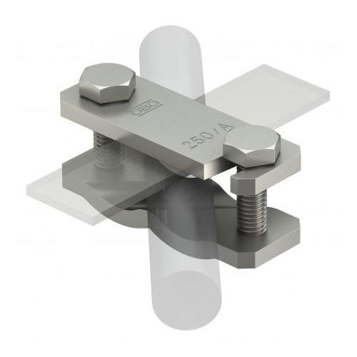 5313023 Diagonal Clamp For Flat Conductors - Color: Silver