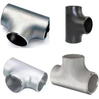 Carbon Steel Equal Tee - 1/2"-24" Size Range, Schedule 40/80/160, Bevelled Ends, Black Finish | Astm A234 Standard, Ideal For Piping Systems & Industrial Applications