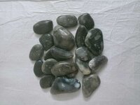 smokey grey onyx pebbles stone with high polished export quality