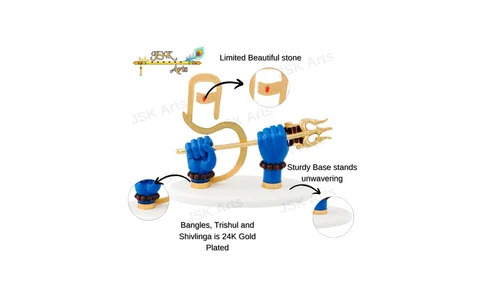 Fiber Shiv Hand Statue - Finishing: Gold