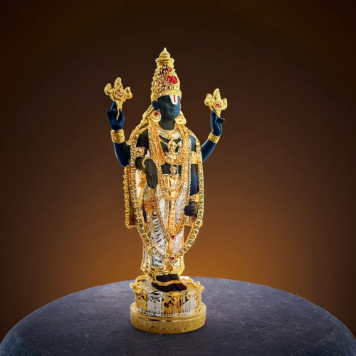 Gold Plated Tirupati Balaji Idol