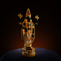 Gold Plated Tirupati Balaji Idol