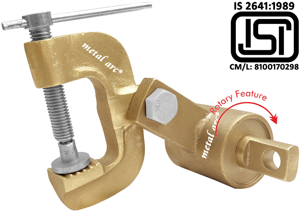 Isi Marked St2 Series C Type Combo Earth Clamp St2b6rr1b6l - 1200 Amps - Color: Brass/ Bronze