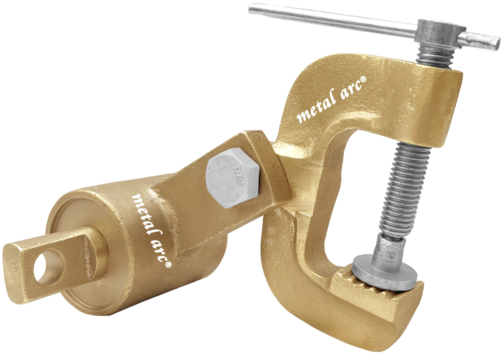 Isi Marked St2 Series C Type Combo Earth Clamp St2b6rr1b6l - 1200 Amps - Color: Brass/ Bronze