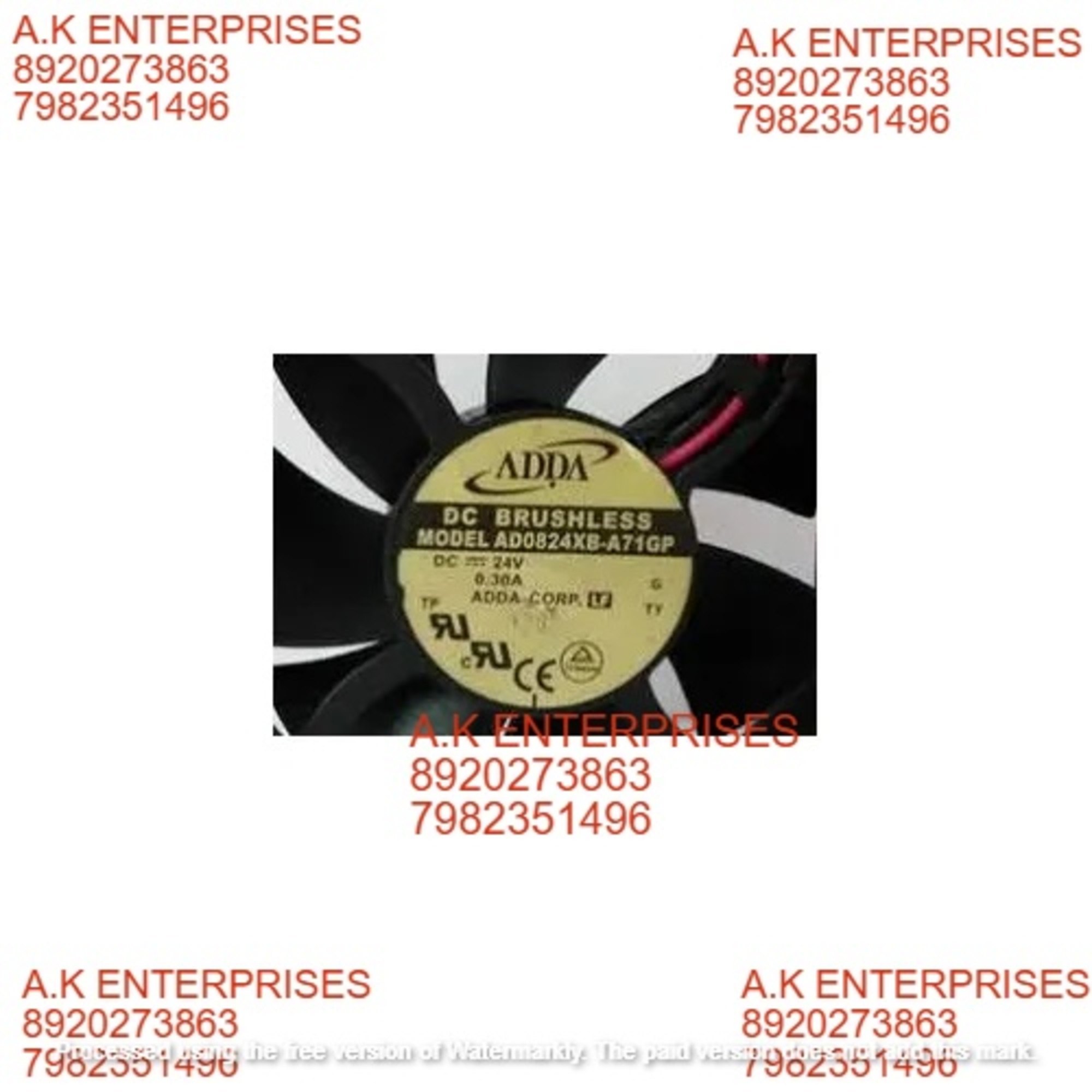 Adda Ad0824xb-a71gp Adda Cooling Fan, Black Size: 80 X 80 X 25 Mm