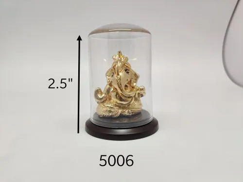 Gold Plated Ganesha Idol