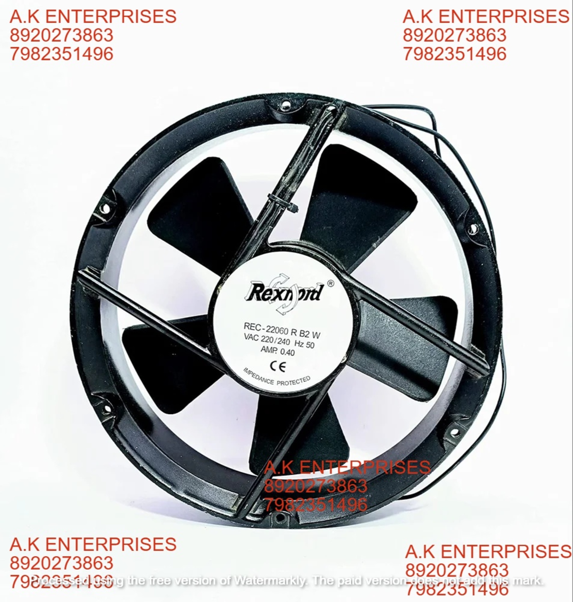 Rexnord Cooling Fans Rec 22060 R B2, Size: 220 X 60 Mm, 230 Vac