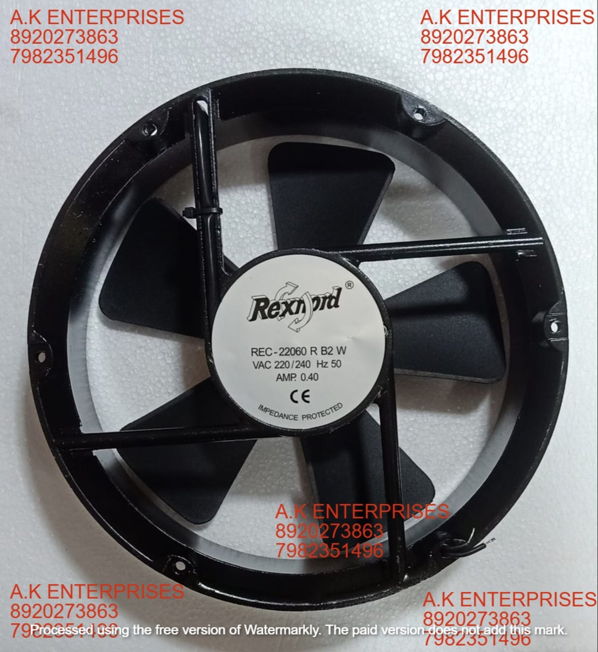 Rexnord Cooling Fans Rec 22060 R B2, Size: 220 X 60 Mm, 230 Vac