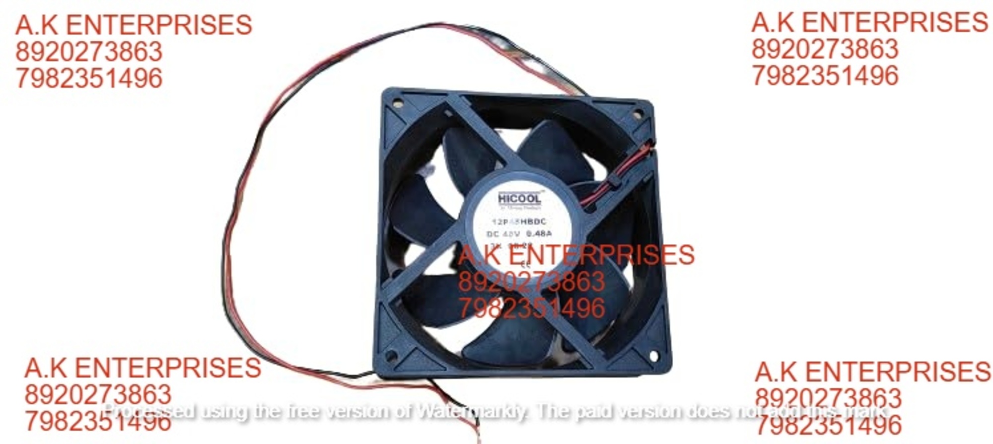 HI-Cool Axial Fan 48V DC 12P48HBDC (120mm X 120mm X 38mm) Ball Bearing