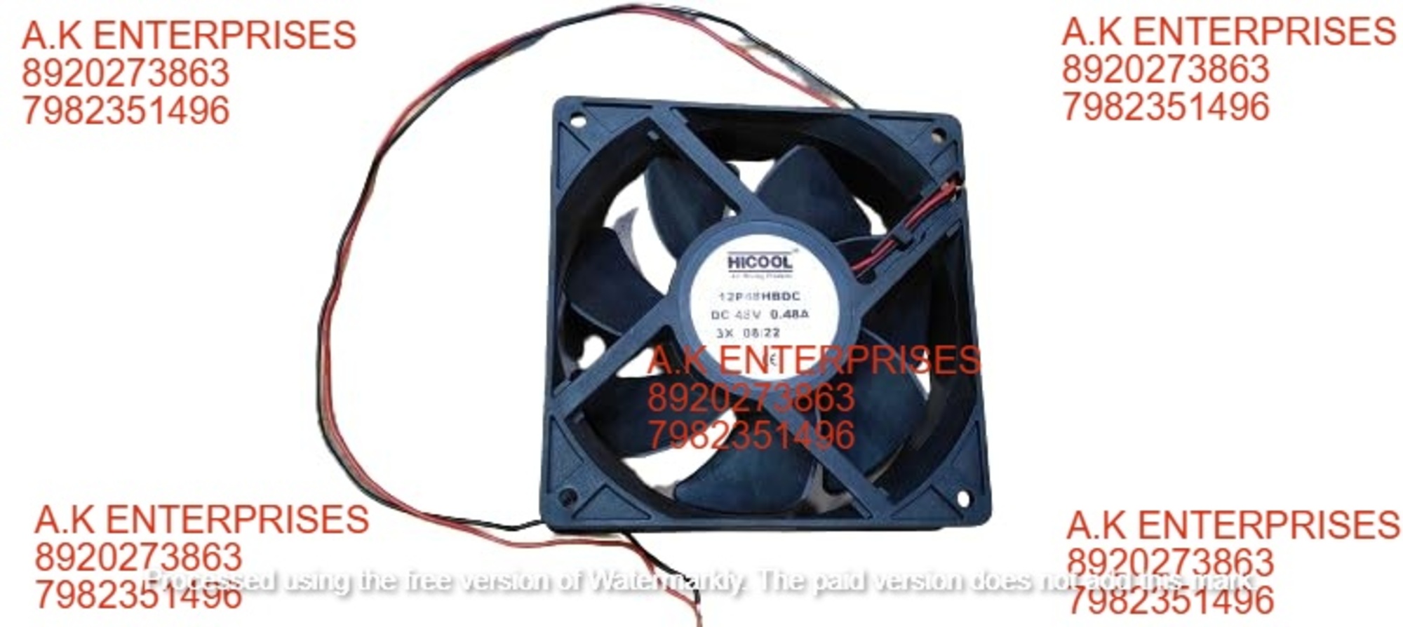 HI-Cool Axial Fan 48V DC 12P48HBDC (120mm X 120mm X 38mm) Ball Bearing