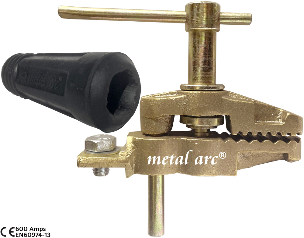 Screw Type Earth Clamp - Brass, 600 Amps | Ce Certified, High Grade Copper Alloy, Heavy Duty Design, Optimal Current Transfer