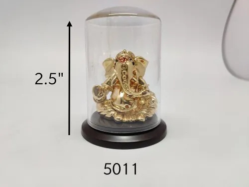 God Ganesha Car Idol - Finishing: Gold