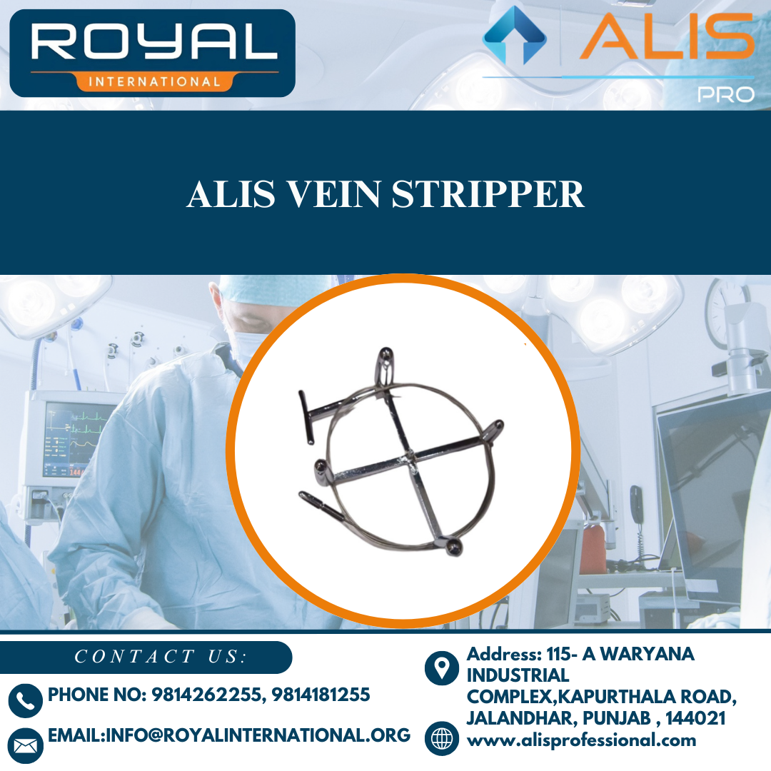 Alis Vein Stripper - Stainless Steel, Multiple Sizes, Satin/mirror Finish | Ergonomic Non-slip Handle, Corrosion Resistant, Autoclavable