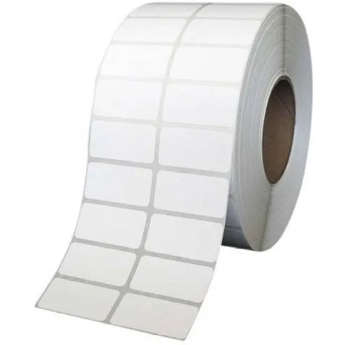 Barcode Label Roll - High-Quality Paper, Round White Labels | Durable Adhesive, Easy Peel-and-Stick Application