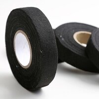 Cotton Friction Tape - Soft Woven Fabric, 50m Length X 48mm Width X 0.3mm Thick, Black | Excellent Adhesion, Good Tensile Strength, High Temperature Resistance, Durable For Electrical Insulation And Binding Applications