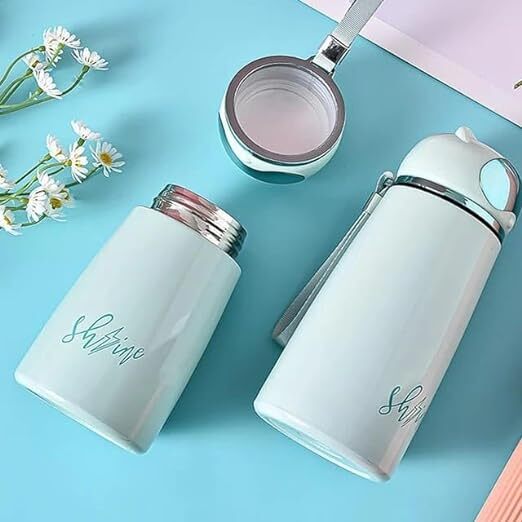 CherryBox Stainless Steel Water Bottle Flask with Cute Modern top Design Gift for Kids Boys and Girls -450 ML
