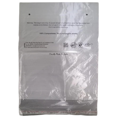 Biodegradable Plastic Bag - Color: White