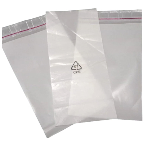 CPE Chlorinated Polyethylene Bag - 6x8 Inches, White Color with Embossed Surface and Customizable Flexo Printing