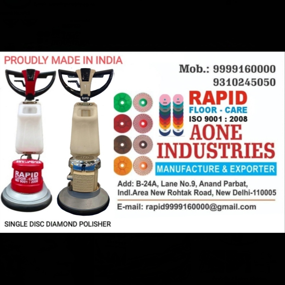 Floor Grinding Machine - 220v, 70kg, 3hp | Automatic Operation, High Performance, Low Noise, 1 Year Warranty