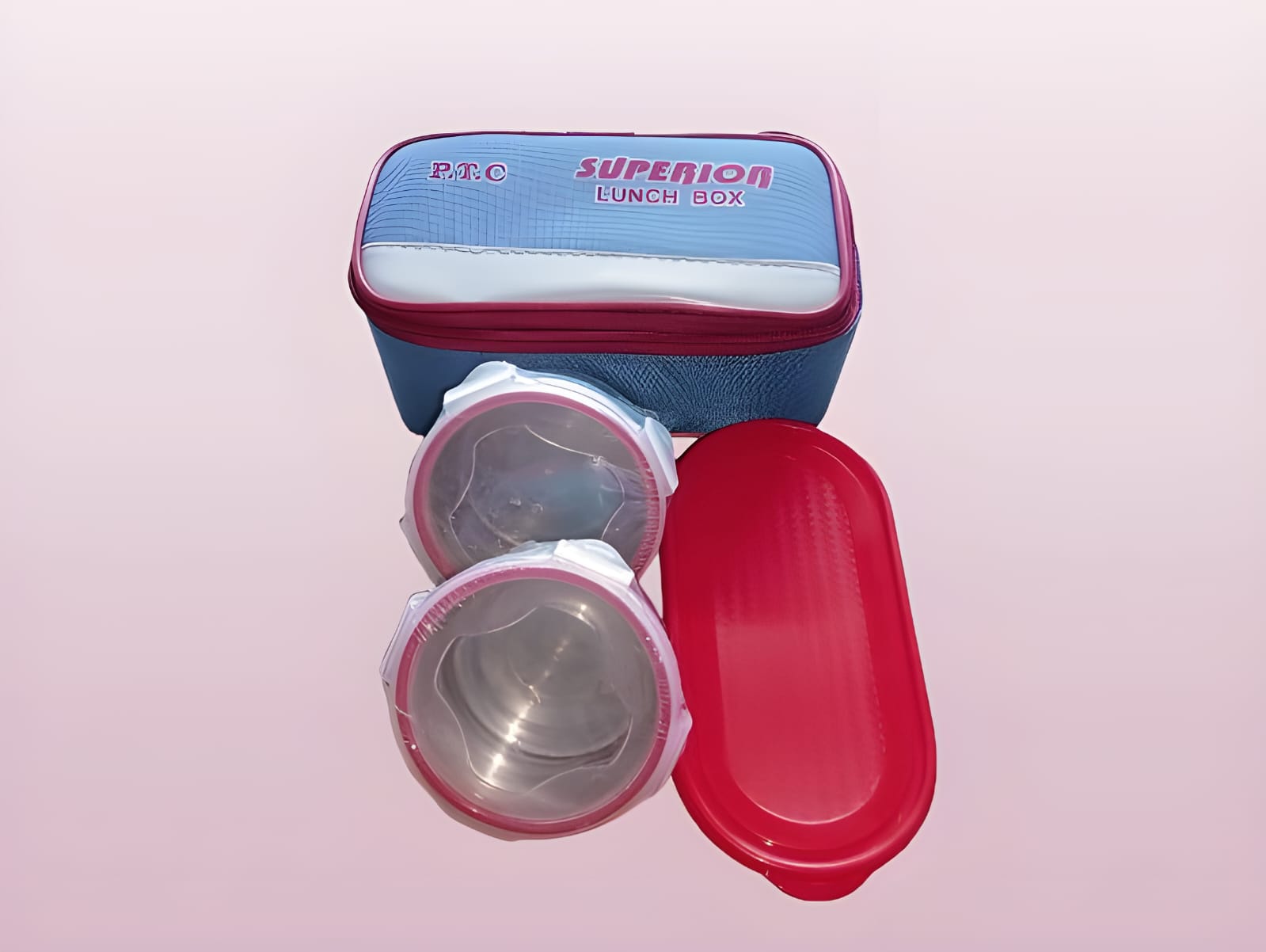 Lock Dibi Chain Lunch Box - Color: Red