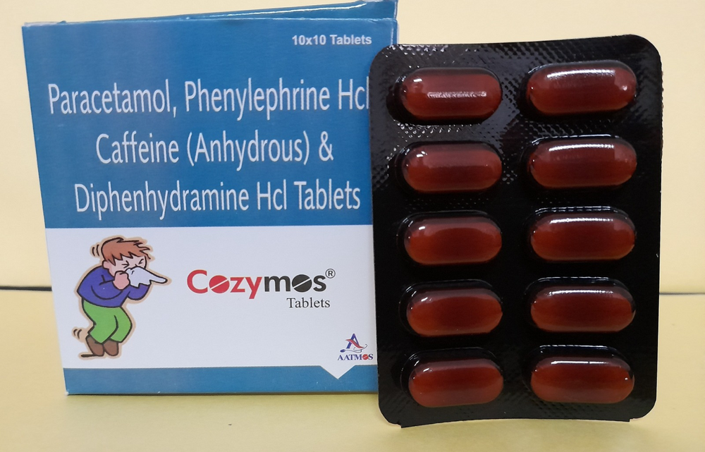 COZYMOS  (PCM ,PHENYLEPHRINE HCL, CAFFEINE (ANHYDROUS) &DIPHENHYDRAMINE HCL TABLETS