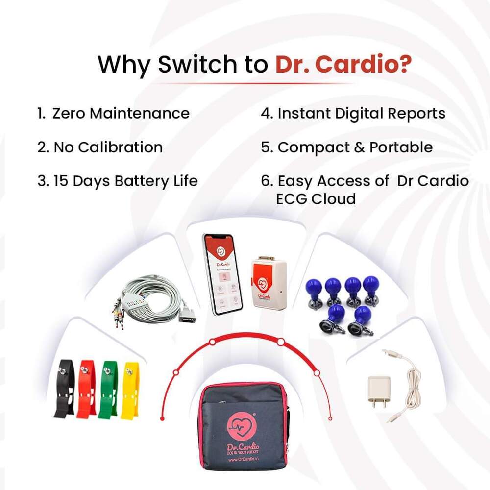 Dr.cardio Digital Ecg Machine - Accuracy: 99.99 %
