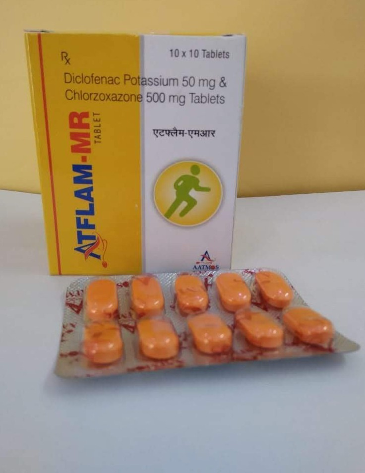 ATFLAM-MR TABLETS DICLOFENAC,POTASSIUM,PARACETAMOL,& CHLORZOXAZONE