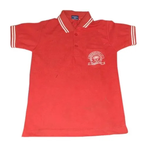 School Red Collar T-Shirt