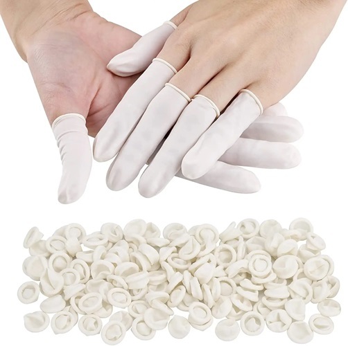 Disposable Anti-Static Rubber Latex Finger Cots - Medium Size, White Color | Durable, Elastic Design for Electronics, Medical, Crafting Applications, Pack of 350