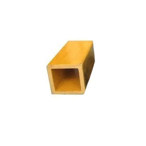 Yellow FRP Square Tube - 6 Meter Length, Smooth Surface, Customizable Sizes | Suitable for Industrial Usage, Durable and Corrosion Resistant