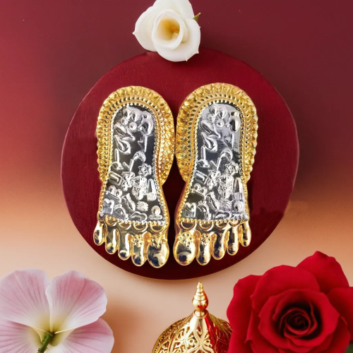 Gold & Silver Plated Lakshmi Paduka