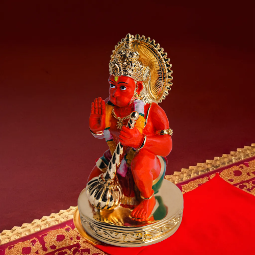 Ashirwad Hanuman Idol - Finishing: Gold