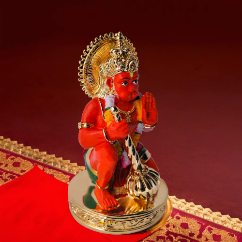 Ashirwad Hanuman Idol - Finishing: Gold