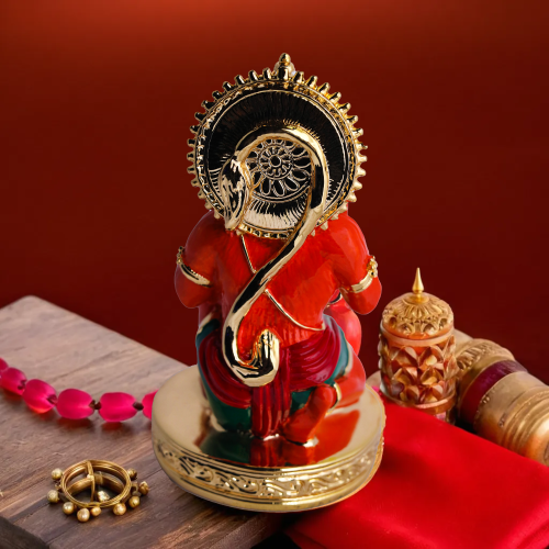 Ashirwad Hanuman Idol - Finishing: Gold