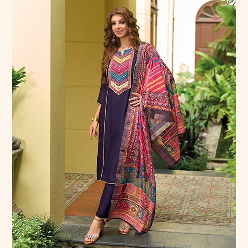 Chiffon Georgette Readymade Salwar Suit - Color: Multicolor