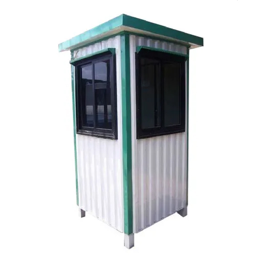 FRP Portable Security Guard Room Cabin - Steel, 8-10 Feet High, Custom Color Options | High Wind Resistance, PVC Sliding Windows and Doors, Easy to Transport and Install