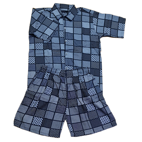 Mens Printed Cotton Co Ord Set - Color: Different Available