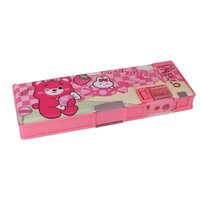 CherryBox Bear Cartoon Pencil/Pen Case with Sharpener  Magnetic Stopper Bear Pencil Box for Kids, Stationary Organizer Box, Pencil Box for Girls, Kids, Boys, Return Gift for Children