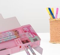 CherryBox Bear Cartoon Pencil/Pen Case with Sharpener  Magnetic Stopper Bear Pencil Box for Kids, Stationary Organizer Box, Pencil Box for Girls, Kids, Boys, Return Gift for Children