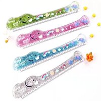 Cherrybox Scale/ruler - Plastic Material, Standard Size, Rectangle Shape, Glitter Style | Perfect Scale Set For Girls And Students